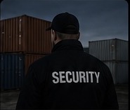 Security officer protecting valuable assets