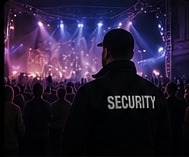 Security staff at a live event
